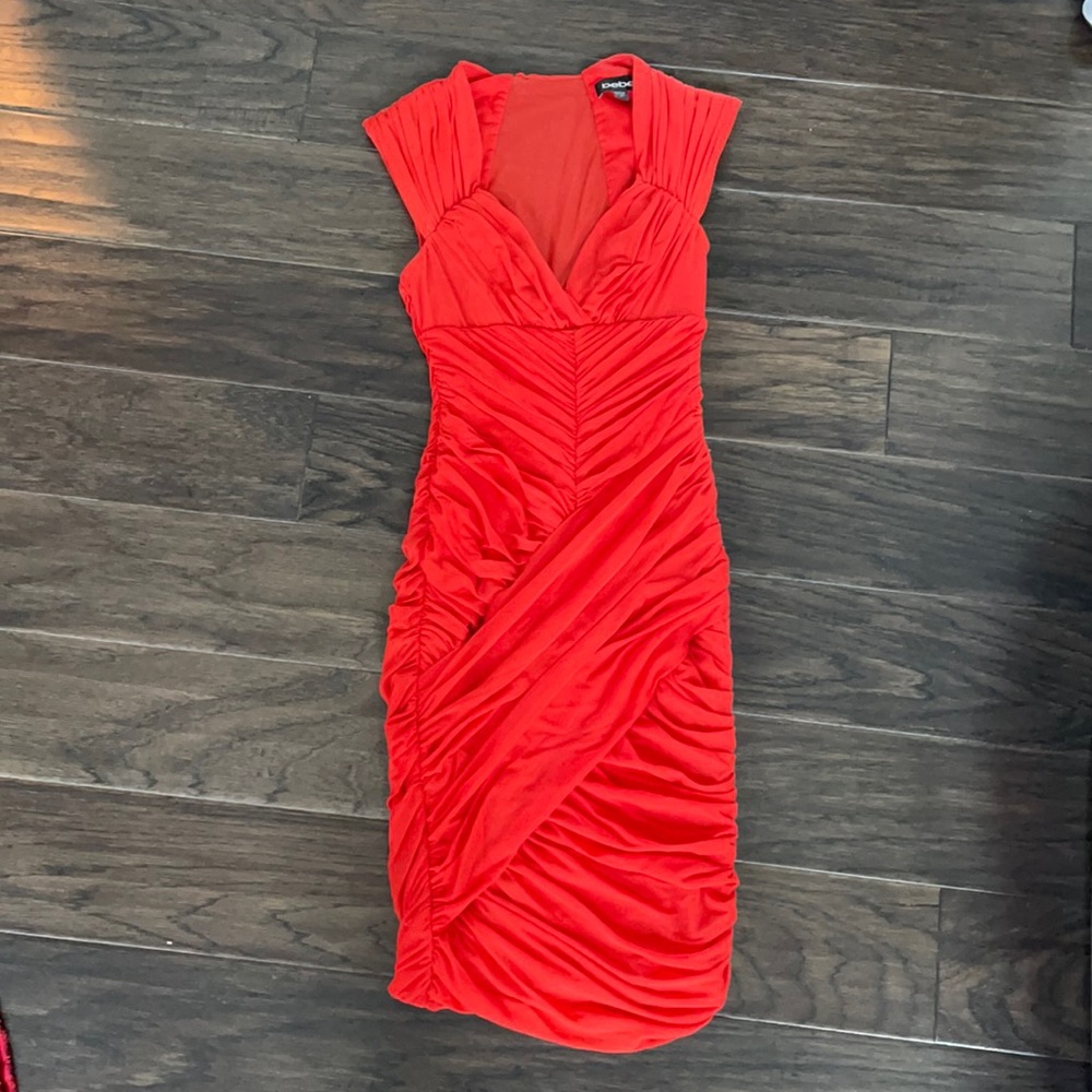 Red/orange Bebe party/holiday dress size 2